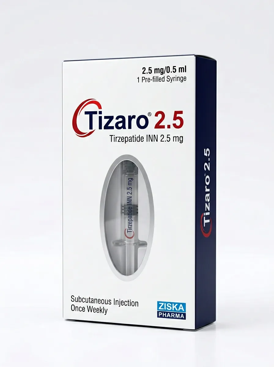 Tizaro 2.5 mg outer carton by Ziska Pharma